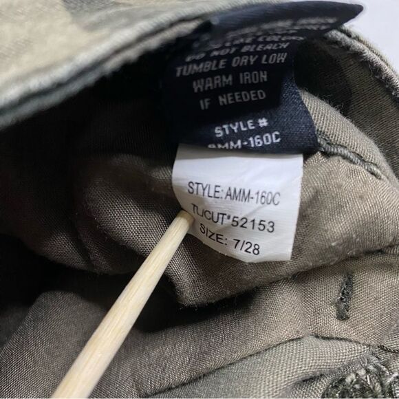 Ashley Mason Skinny Cargo Pants Women's 7 Chino Military Army Camo - Picture 12 of 13